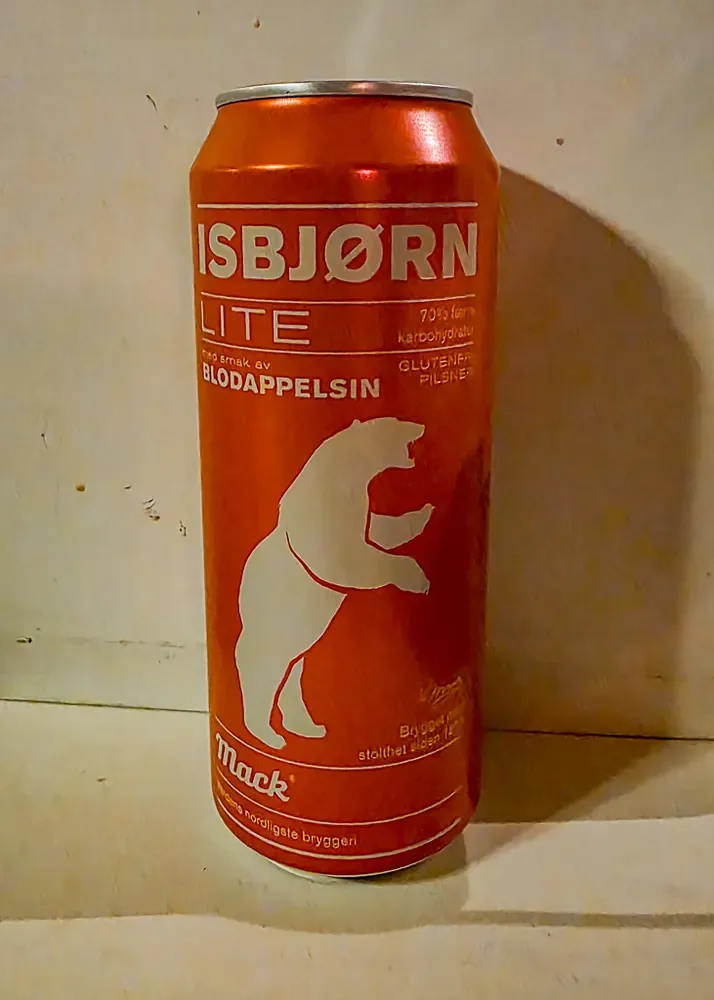 Isbjørn Lite med smak av blodappelsin fra Mack